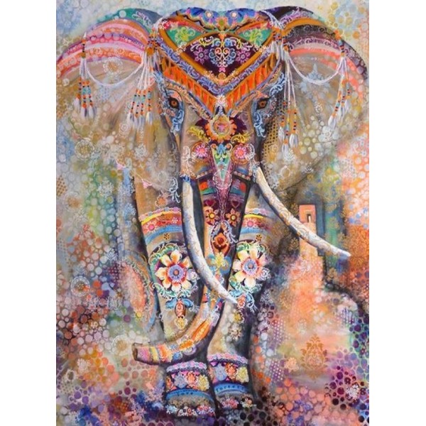 5D Kit Broderie Diamants/Diamond Painting Éléphants De Rêve