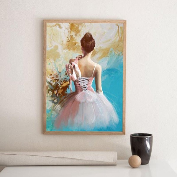 5D Kit Broderie Diamants/Diamond Painting Tableau De Dos De Danseuse